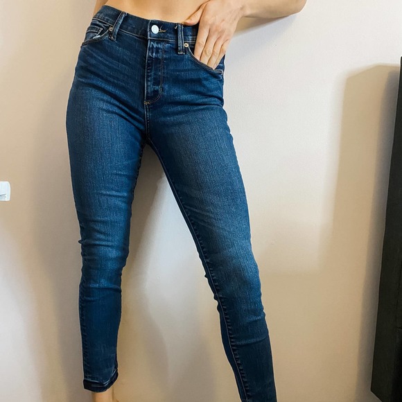 High Rise Banana Republic Dark Wash Skinny Jeans - Picture 5 of 8